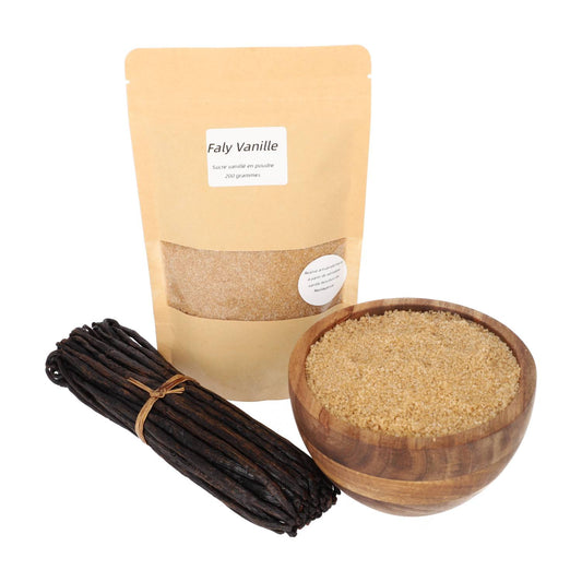 Sucre Vanillé Bourbon de Madagascar – 200g – 100% Naturel | Faly Vanille