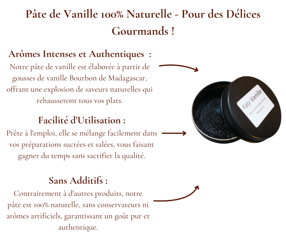 🌿Pâte de Vanille - 100% Naturelle - 20 grammes - [Disponibilité prévue entre le 15 et le 28 novembre]